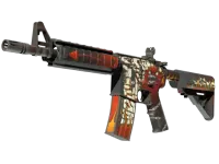 StatTrak™ M4A4 | Hellfire (Well-Worn)