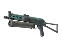 StatTrak™ PP-Bizon | Semitono de cobalto (Algo desgastado) skin