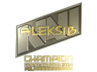Pegatina | Aleksib (dorada, campeón) | Copenhague 2024 skin