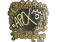 Sticker | apEX (Gold, Champion) | Budapest 2025 skin