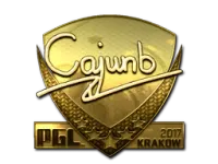 Sticker | cajunb (Gold) | Krakow 2017 skin
