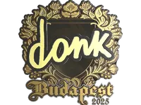 Sticker | donk (Gold) | Budapest 2025 skin