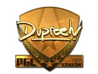 Naklejka | dupreeh (złota) | Kraków 2017 skin