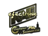 Naklejka | electroNic (złota) | Sztokholm 2021 skin