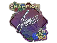 Sticker | Jame (Glitter, Champion) | Rio 2022 skin