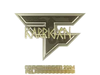 Наклейка | karrigan (золотая) | Копенгаген-2024 skin
