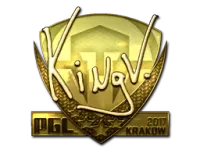 Naklejka | kNgV- (złota) | Kraków 2017 skin