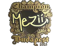 Sticker | mezii (Gold, Champion) | Budapest 2025