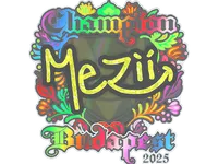 Sticker | mezii (Holo, Champion) | Budapest 2025