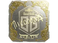Sticker | nicoodoz (Gold) | Austin 2025 skin