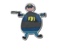 Naklejka | Kiepsko narysowany agent FBI skin