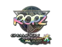 Pegatina | ropz (holográfica, campeón) | Amberes 2022 skin