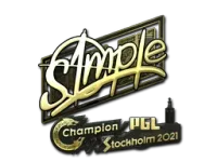 Sticker | s1mple (Gold) | Stockholm 2021