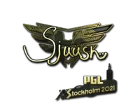 Autocolante | sjuush (Gold) | Estocolmo 2021 skin