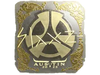 Sticker | slaxz- (Gold) | Austin 2025 skin