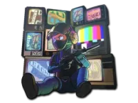 Naklejka | Ściana telewizorów (soczewkowa) skin