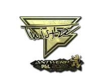 Naklejka | Twistzz (złota) | Antwerpia 2022 skin