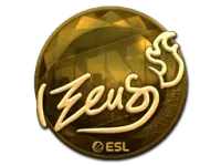 Naklejka | Zeus (złota) | Katowice 2019 skin