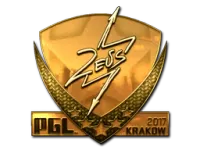 Naklejka | Zeus (złota) | Kraków 2017 skin