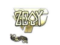 Klistermärke | zevy (Gold) | Paris 2023 skin