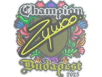 Sticker | ZywOo (Embroidered, Champion) | Budapest 2025