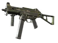 UMP-45 | Green Swirl (Battle-Scarred)