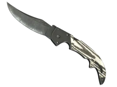 Faca Falchion ★ | Black Laminate (Testado no Terreno) skin