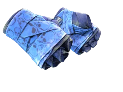 ★ Hand Wraps | Cobalt Skulls (Battle-Scarred)