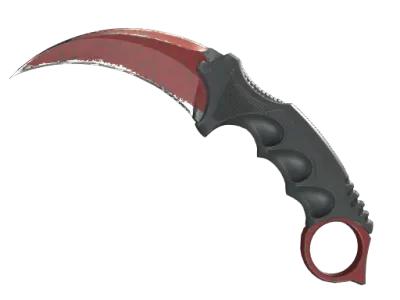 ★ Karambit | Crimson Web (Well-Worn) skin