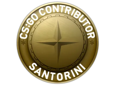 Santorini Map Coin