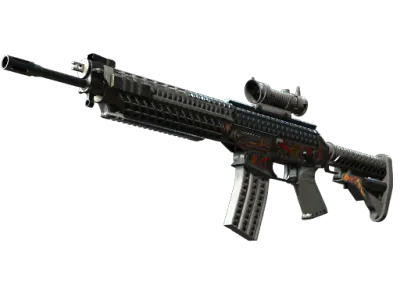 SG 553 | Heavy Metal (Well-Worn)