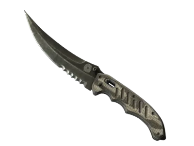 ★ StatTrak™ Flip Knife | Black Laminate (Battle-Scarred)