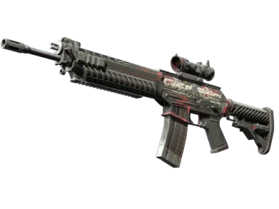 StatTrak™ SG 553 | Cyberforce (Battle-Scarred)