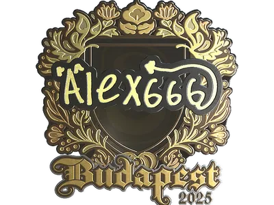 Sticker | alex666 (Gold) | Budapest 2025