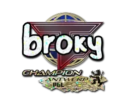 Sticker | broky (Glitter, Champion) | Antwerp 2022