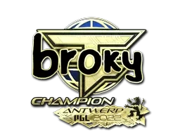 Sticker | broky (Gold, Champion) | Antwerp 2022