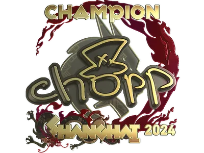 Sticker | chopper (Gold, Champion) | Shanghai 2024