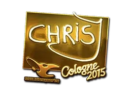 Sticker | chrisJ (Gold) | Cologne 2015