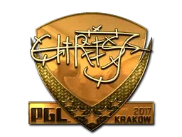 Sticker | chrisJ (Gold) | Krakow 2017