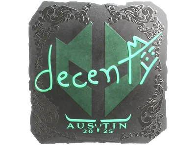 Sticker | decenty (Foil) | Austin 2025
