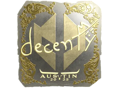 Sticker | decenty (Gold) | Austin 2025