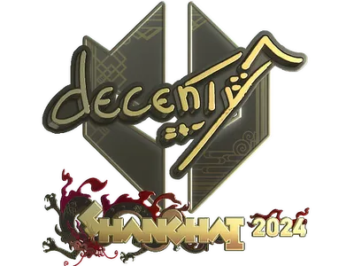 Sticker | decenty (Gold) | Shanghai 2024