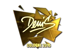 Sticker | denis (Gold) | Cologne 2016