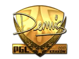 Sticker | dennis (Gold) | Krakow 2017