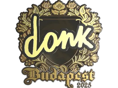 Sticker | donk (Gold) | Budapest 2025