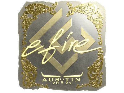 Sticker | efire (Gold) | Austin 2025