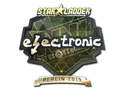 Sticker | electronic (Gold) | Berlin 2019