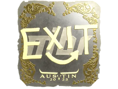 Sticker | exit (Gold) | Austin 2025