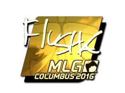 Sticker | flusha (Gold) | MLG Columbus 2016