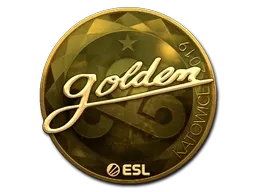 Sticker | Golden (Gold) | Katowice 2019